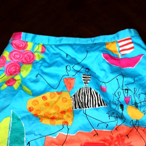 Sara Jane Whimsical Print Skirt | USA Made | Retro Style Size 2 - Picture 7 of 9